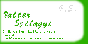 valter szilagyi business card